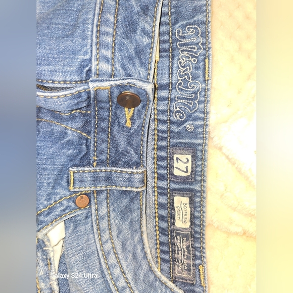 Light Blue Denim Jeans with Rhinestone Details